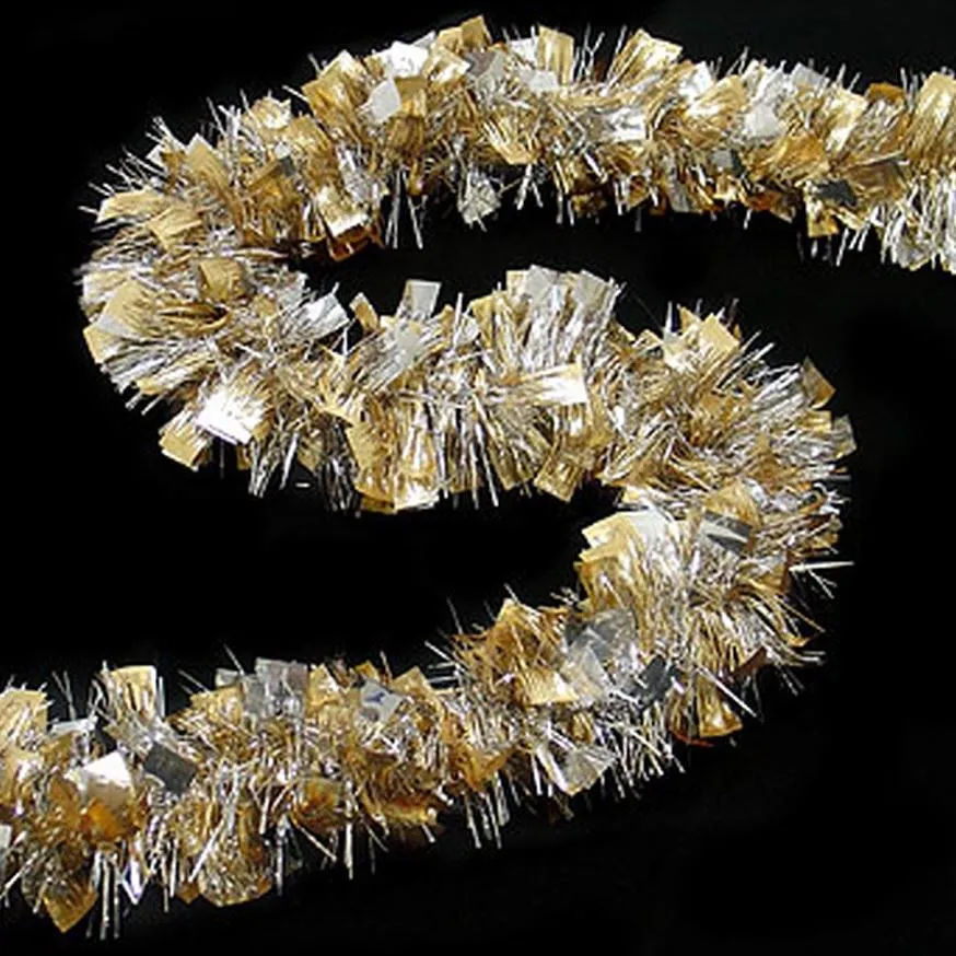 10' Gold & Silver Bow Tie-Layered Boa Garland