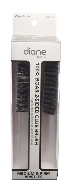 100% Boar Medium Firm 2 Side Club Brush by Diane