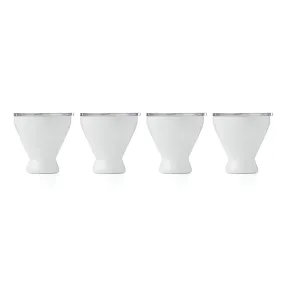 11 Oz Pearl White Cocktail Tumblers, Set Of 4