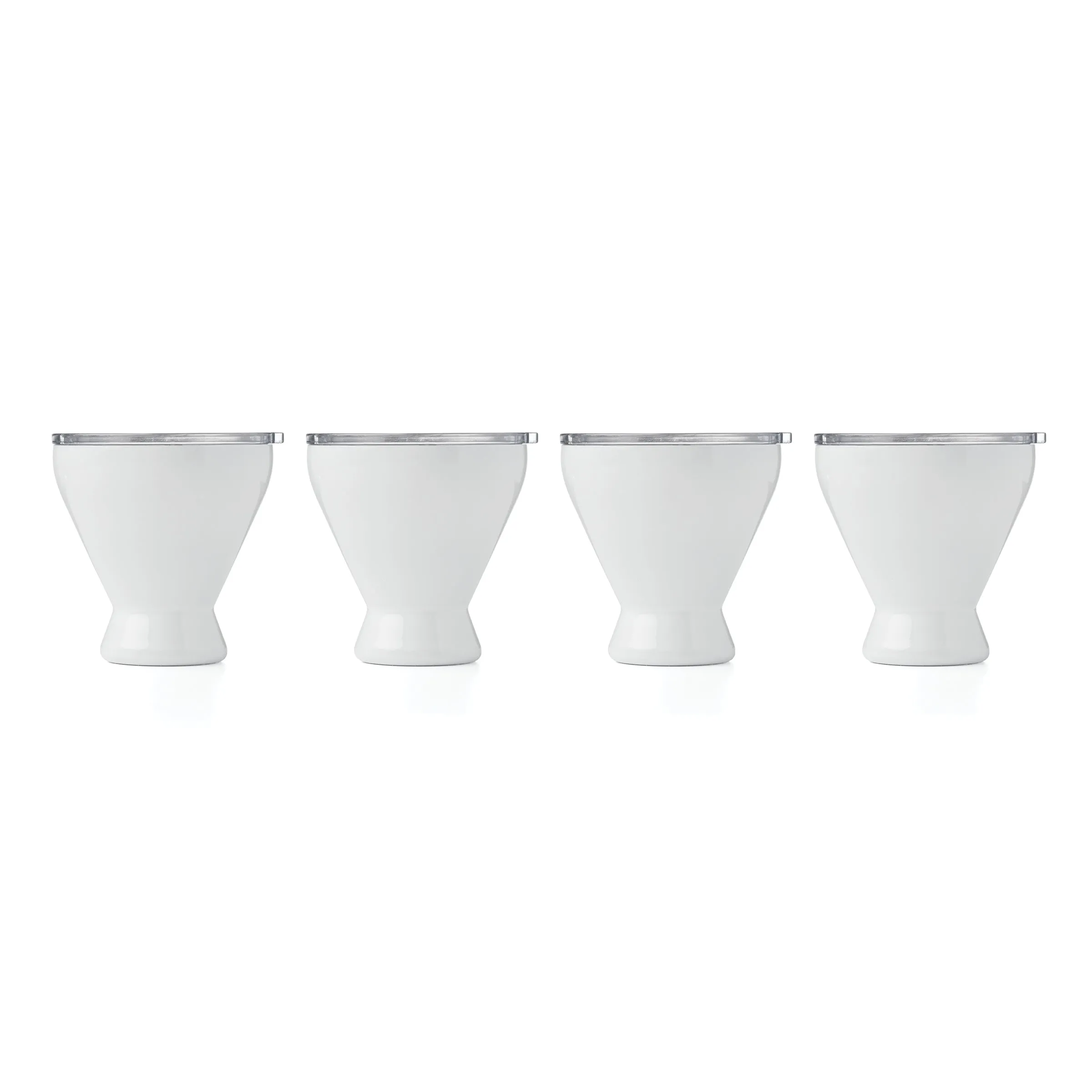 11 Oz Pearl White Cocktail Tumblers, Set Of 4