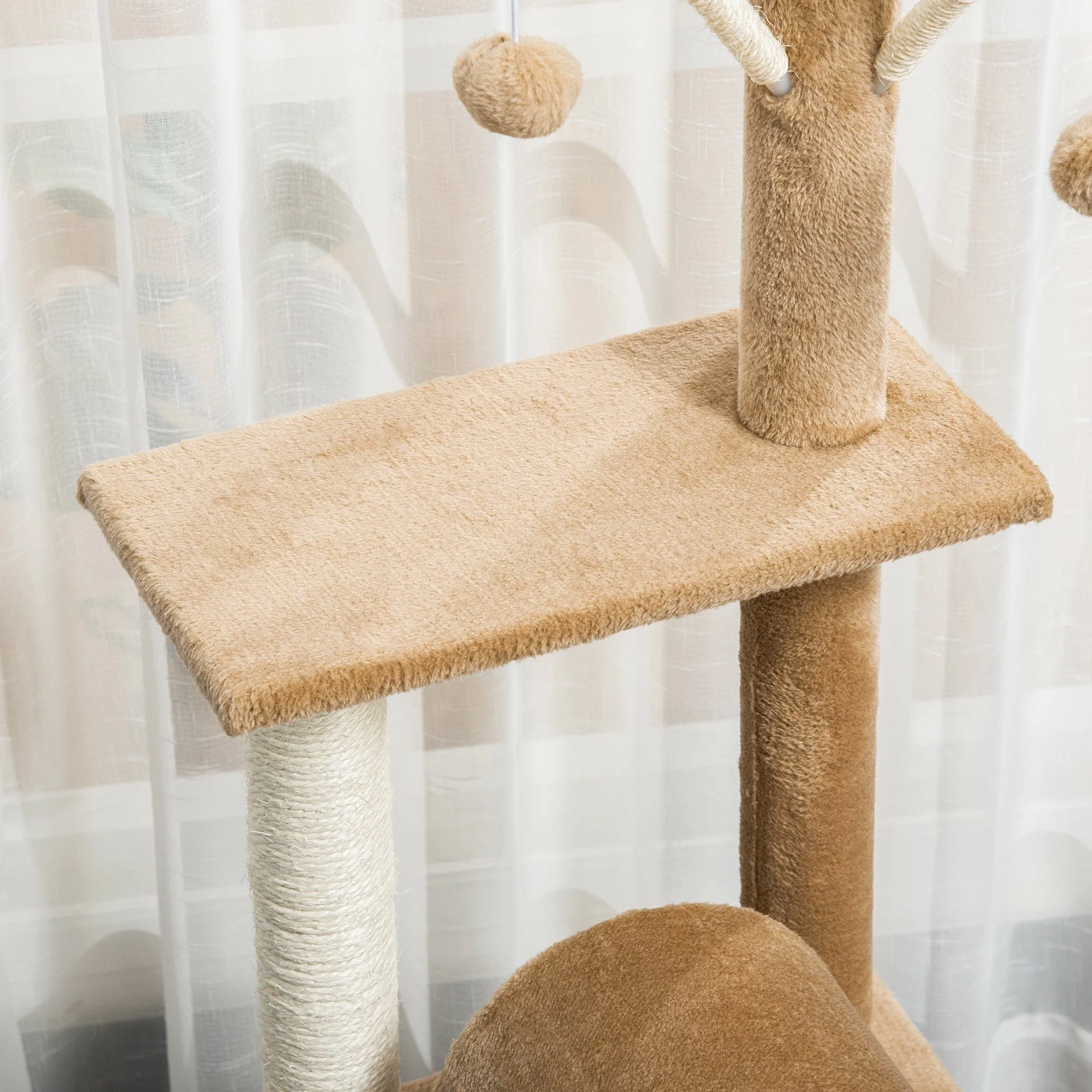 121cm Cat Tree Tower with Scratching Post with Bed