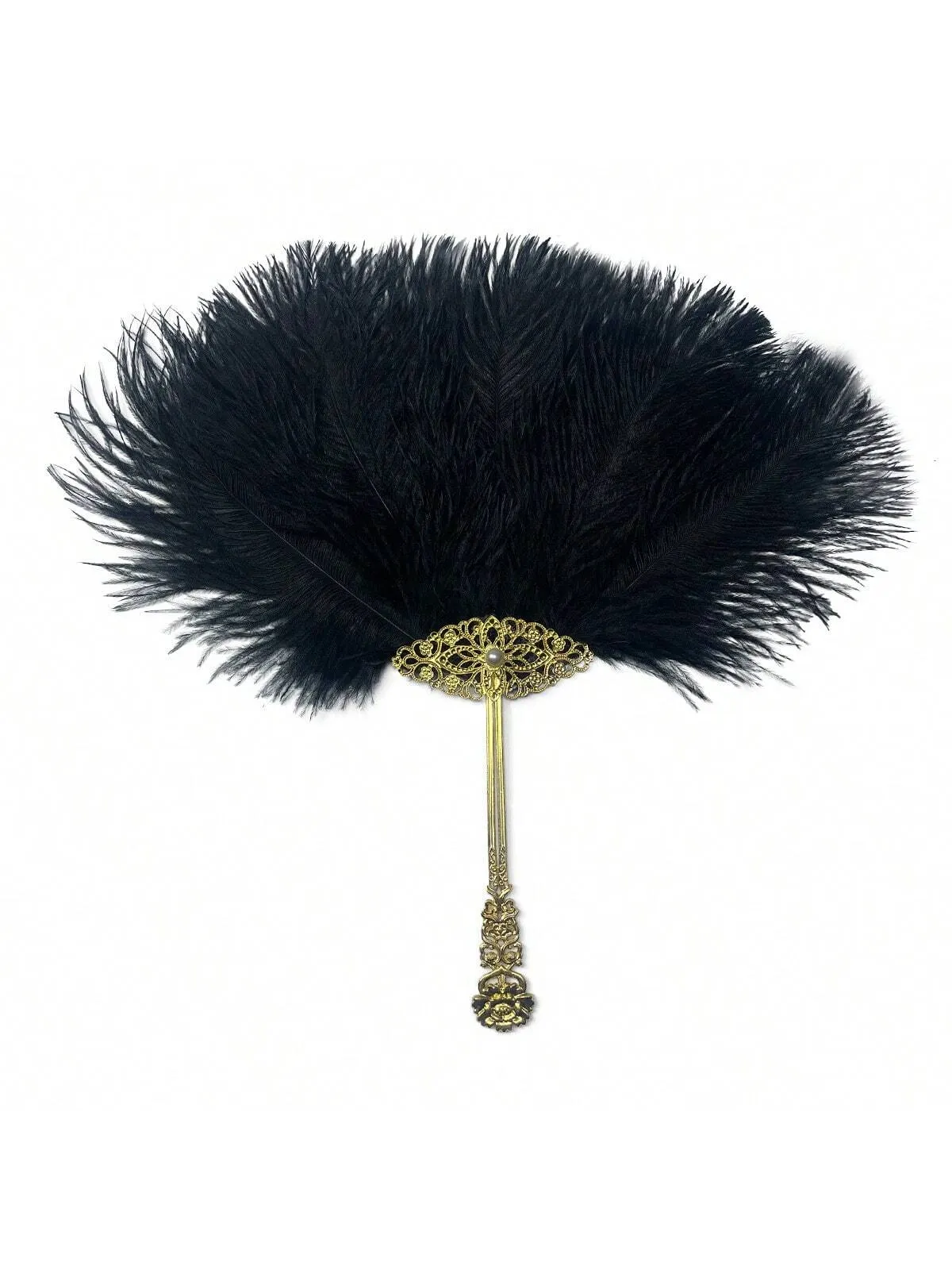 1pc Women Ostrich Feather Fan Vintage Bridal Tea Party Bouquote 1920 Bridesmaid 20s Gatsby Wedding Flapper Accessories