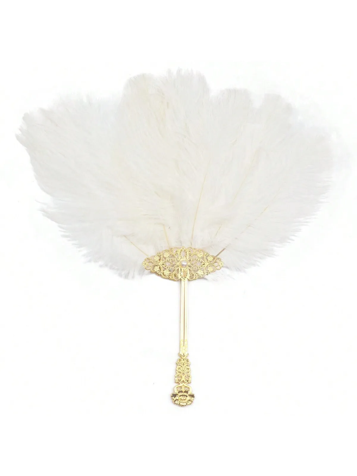 1pc Women Ostrich Feather Fan Vintage Bridal Tea Party Bouquote 1920 Bridesmaid 20s Gatsby Wedding Flapper Accessories