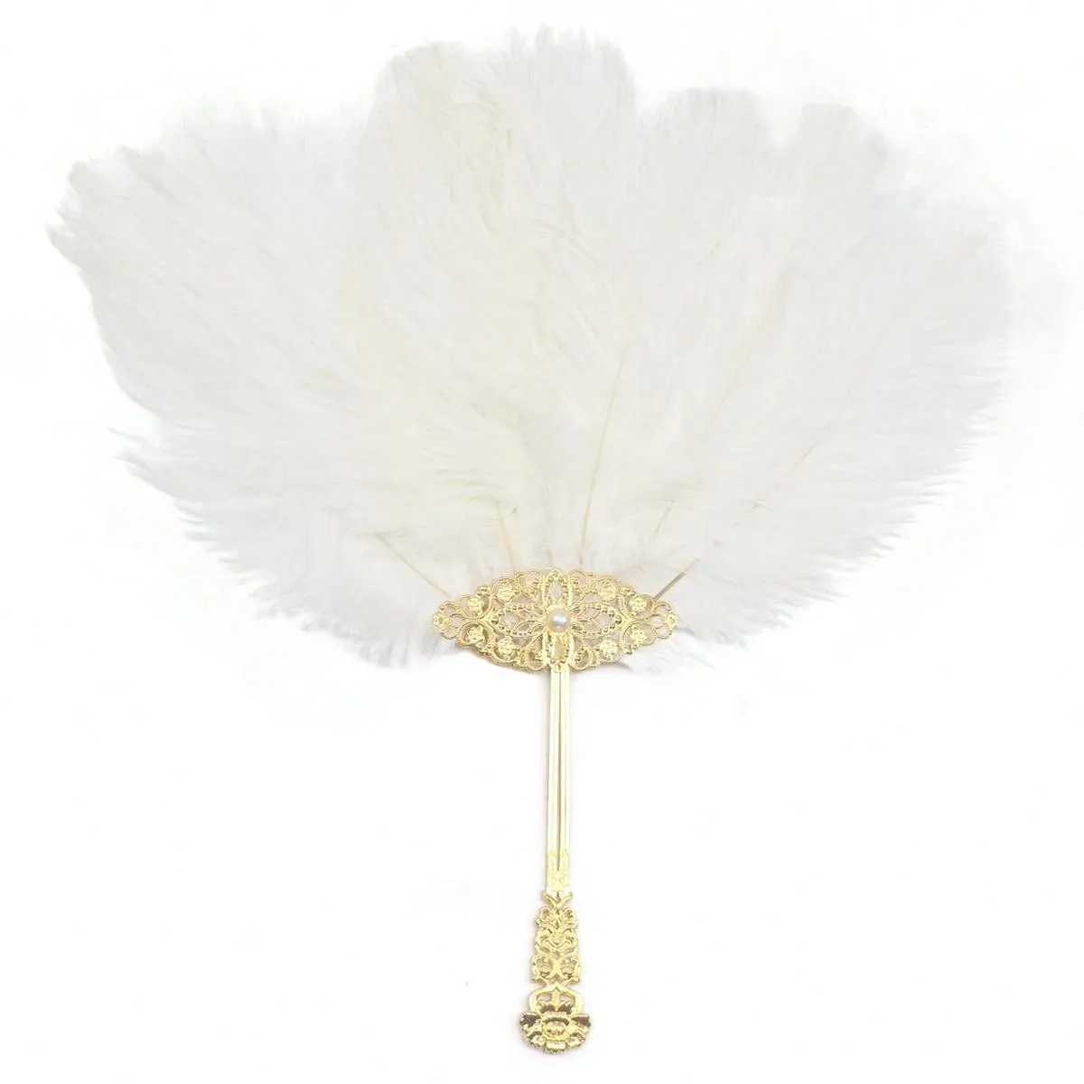 1pc Women Ostrich Feather Fan Vintage Bridal Tea Party Bouquote 1920 Bridesmaid 20s Gatsby Wedding Flapper Accessories