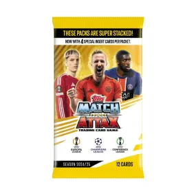 2024-25 Topps Match Attax UEFA Champions League Cards PACKET (12 Cards Each)