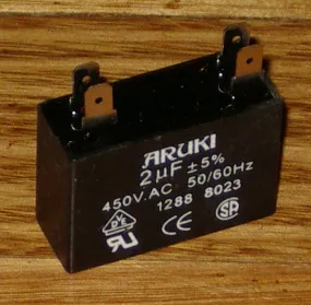 2.0uF 450Volt Motor Start/Run Capacitor - Part # CAC2UF