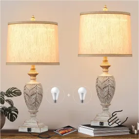 29.5"H Touch Control Traditional Table Lamp Set of 2,Vintage