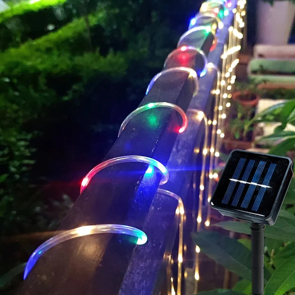 32m 300leds Solar Powered Led Rope Strip Lights Outdoor Waterproof Fairy Garden Garland for Christmas Yard Decoration Lamp