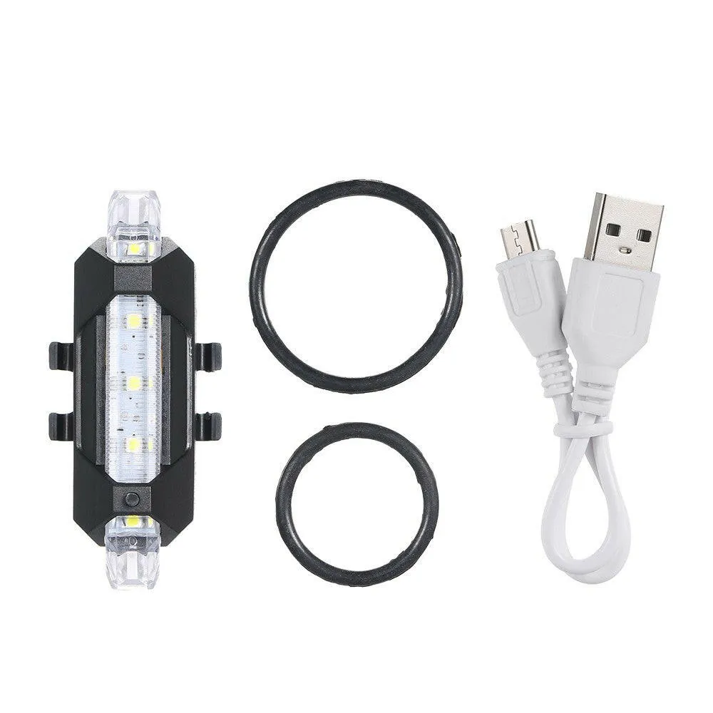 3.7V 0.5W USB Rechargeable LED Bike Light 4 Lighting Modes Bike Tail Light