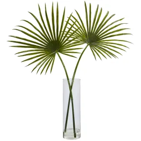 49" Artificial Fan Palm Arrangement - Low Maintenance, Life-Like & Vibrant Silk Plants For Busy People.