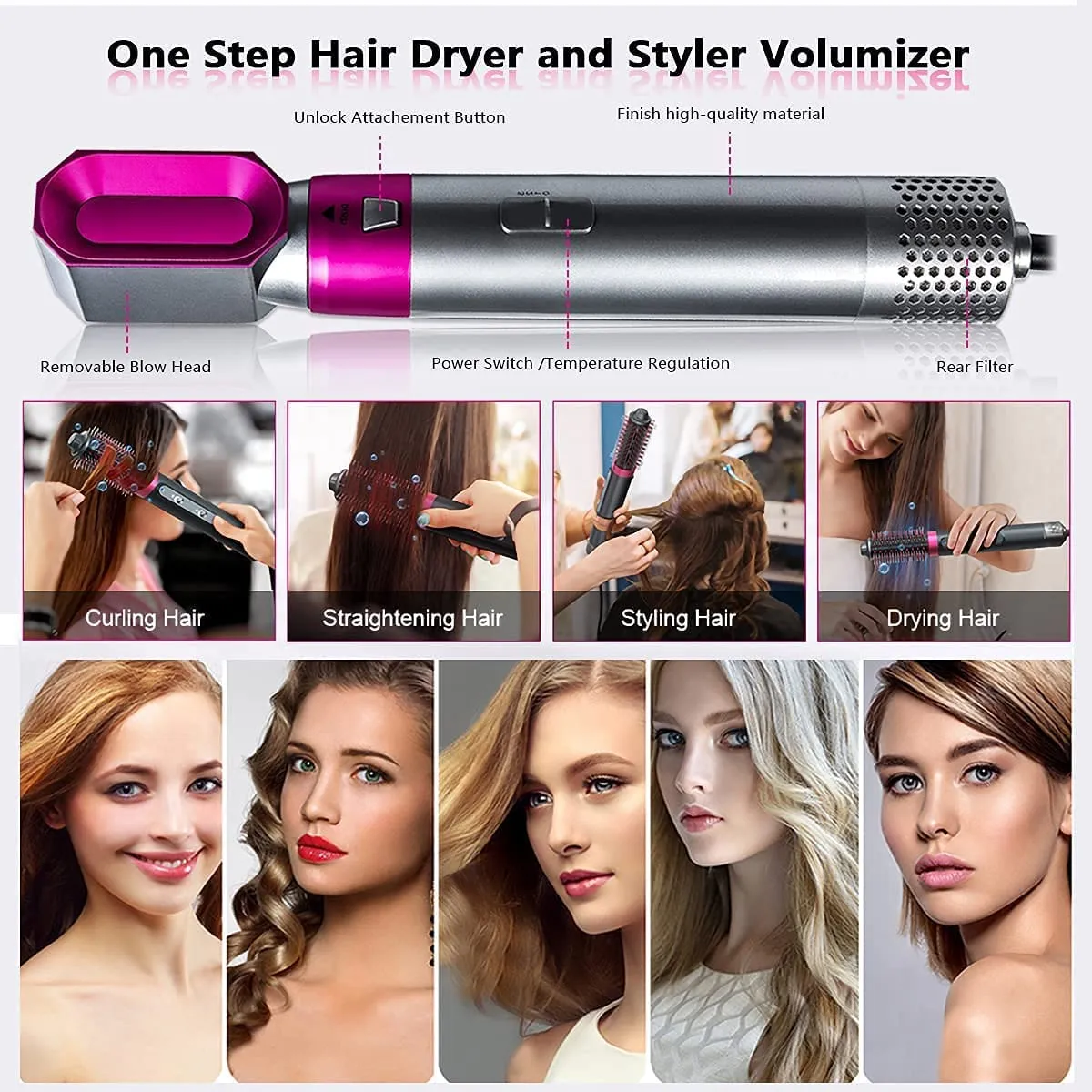 5 in 1 Hot Air Styler | 5 in 1 Hair Dryer Styling Tool