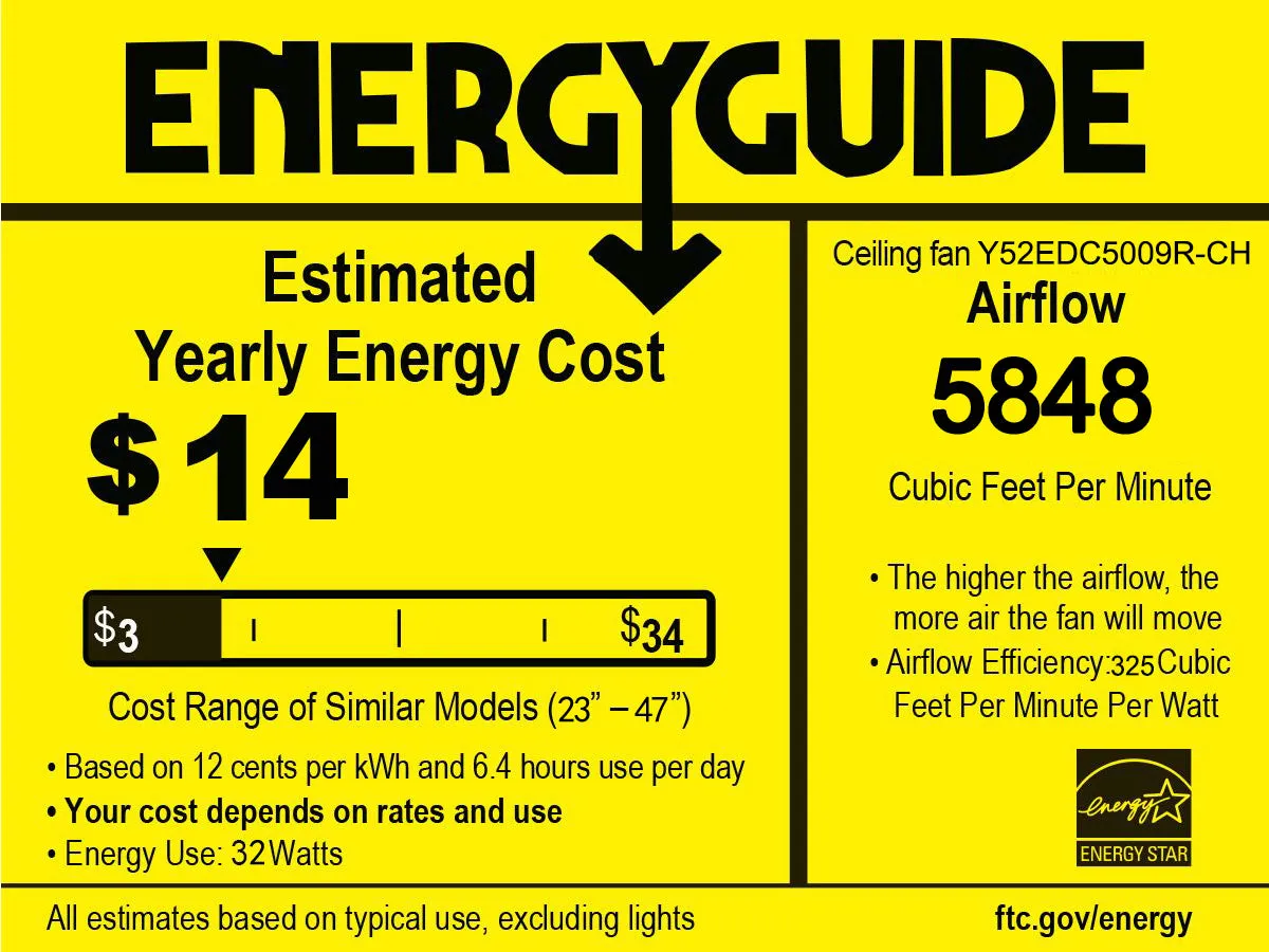 52'' ABS Blades Ceiling Fan with Lights and Remote (6 Speeds Adjustable) , DC Motor Modern Ceiling Fan with 3 Abs Fan Blades & 2 down Rods, Indoor Ceiling Fan with Light