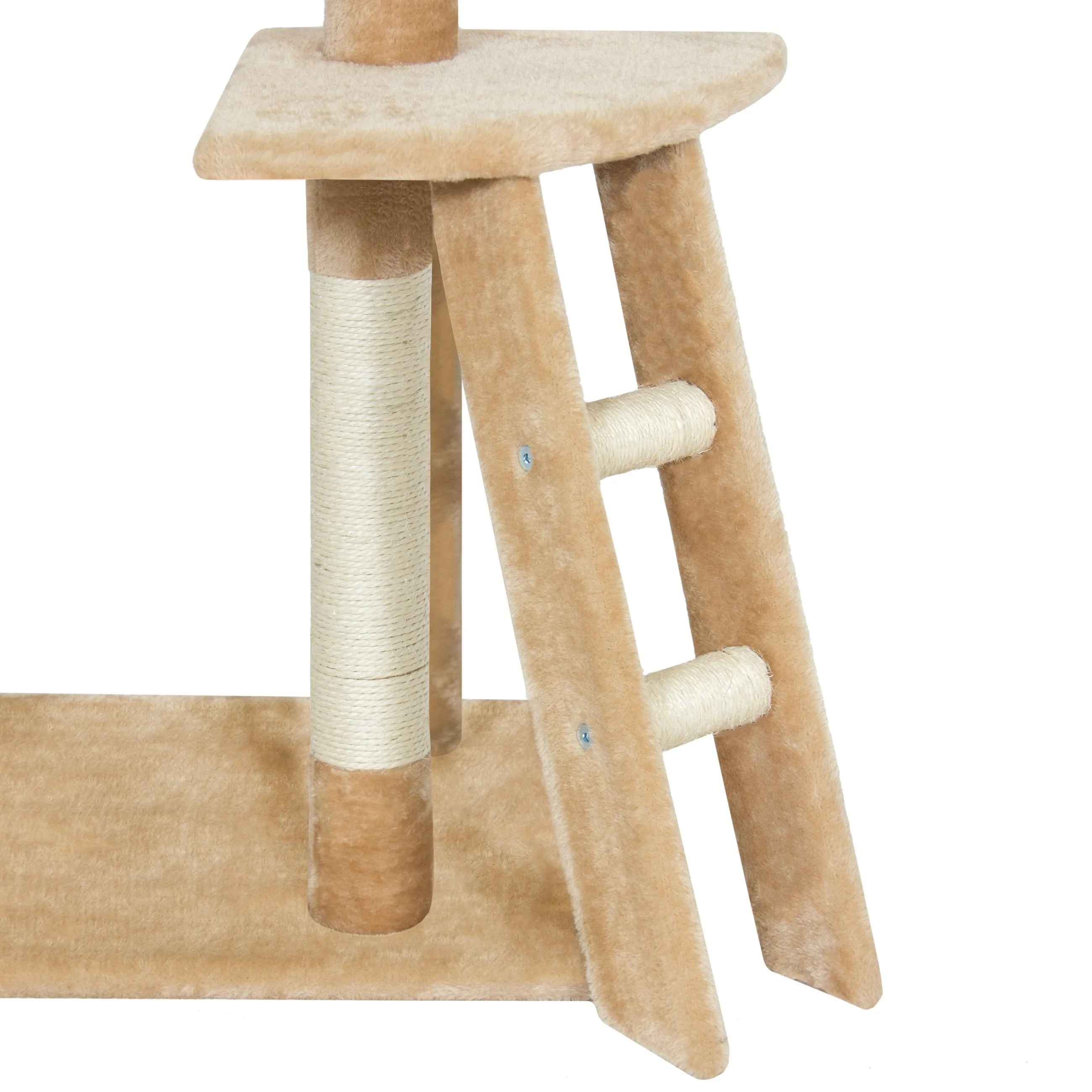 59" Pet Play House Cat Tree Scratcher Condo Furniture