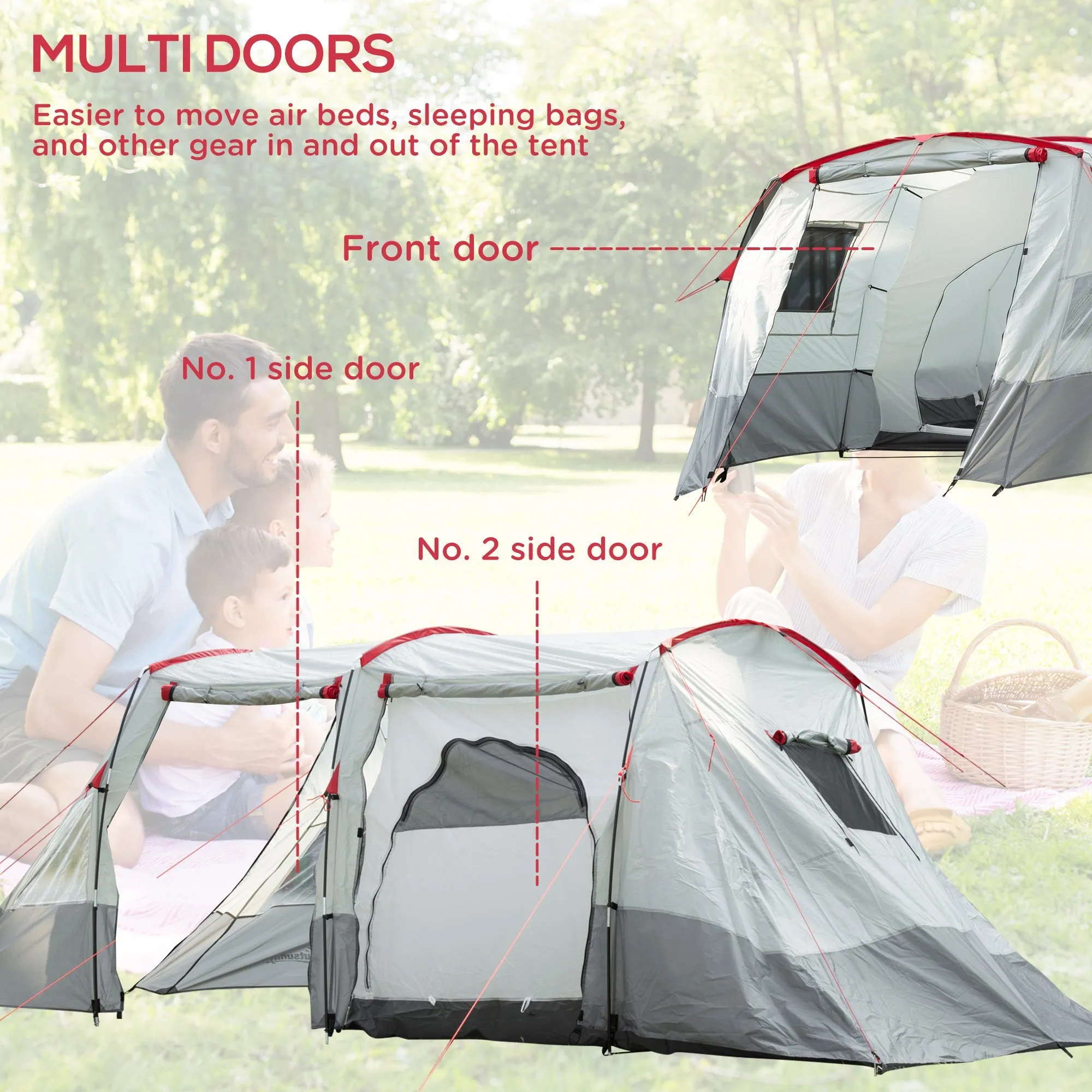 6-8 Person Tunnel Tent