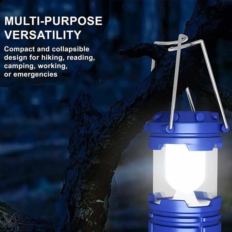 6 LED Collapsible Solar Camping Lantern / Flash Light