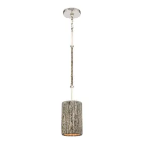 Abaca 1-Light Mini Pendant in Polished Nickel