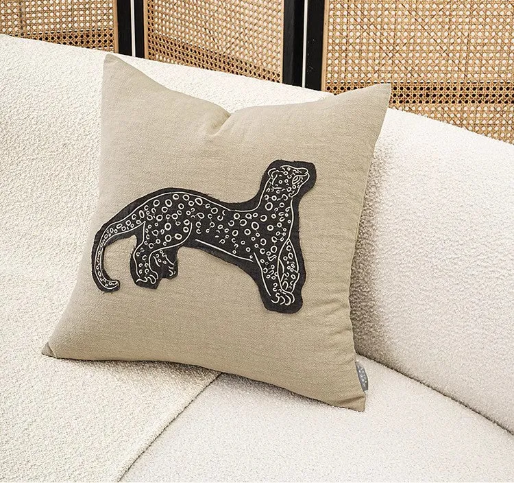 Abstract Cheetah Modern Pillows for Couch, Decorative Pillow Covers, Abstract Decorative Throw Pillows for Living Room, Large Modern Sofa Pillow Cases