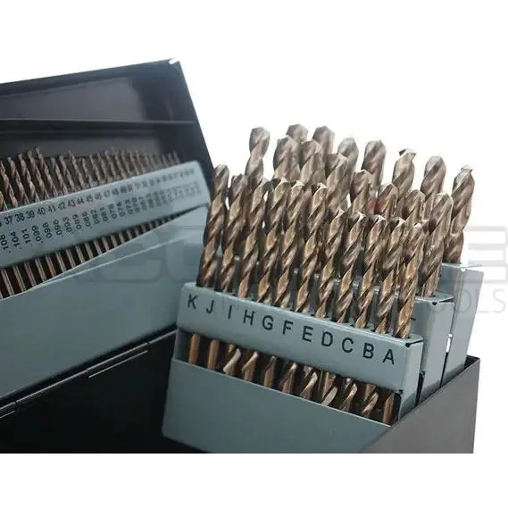 Accusize 0422-1003 - M35 HSS 5% Cobalt Premium 115 Pcs Drill Set 3-in-1, 135 deg split point, 1/16-1/2"   #1 to 60   A to Z, Fully Ground