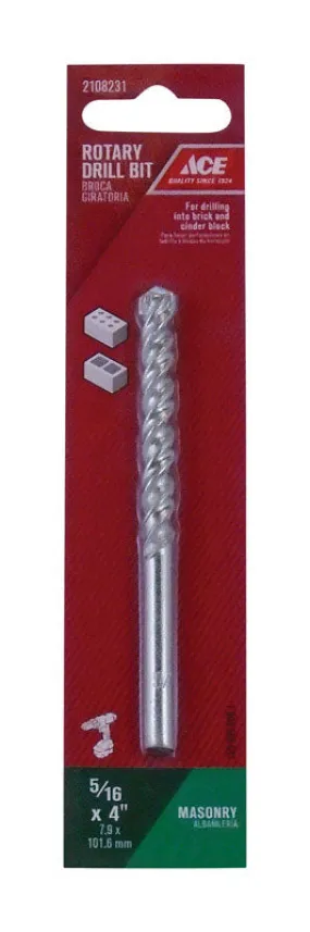 Ace 5/16 in. X 4 in. L Steel Rotary Drill Bit Straight Shank 1 pc