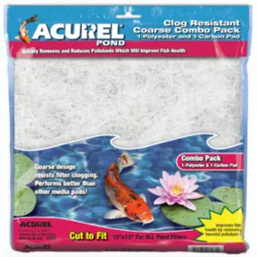 Acurel Pond Coarse Polyester & Carbon Combo Pack Media Pads 12” x 12”