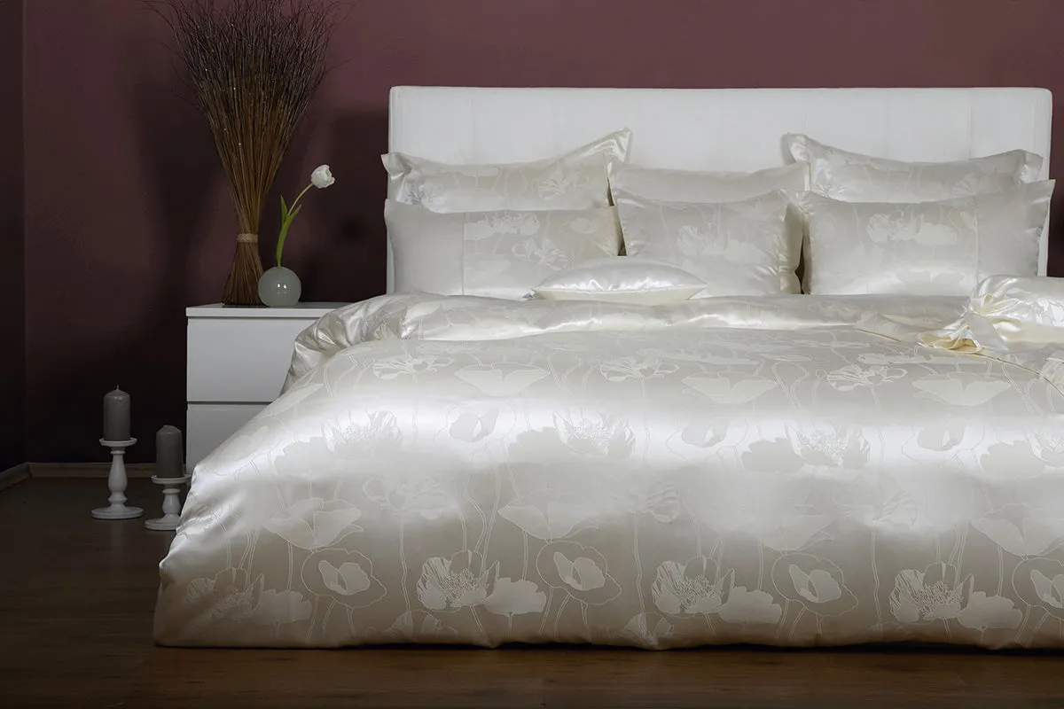 Adele Natural Pure Mulberry Silk Complete Bed Set