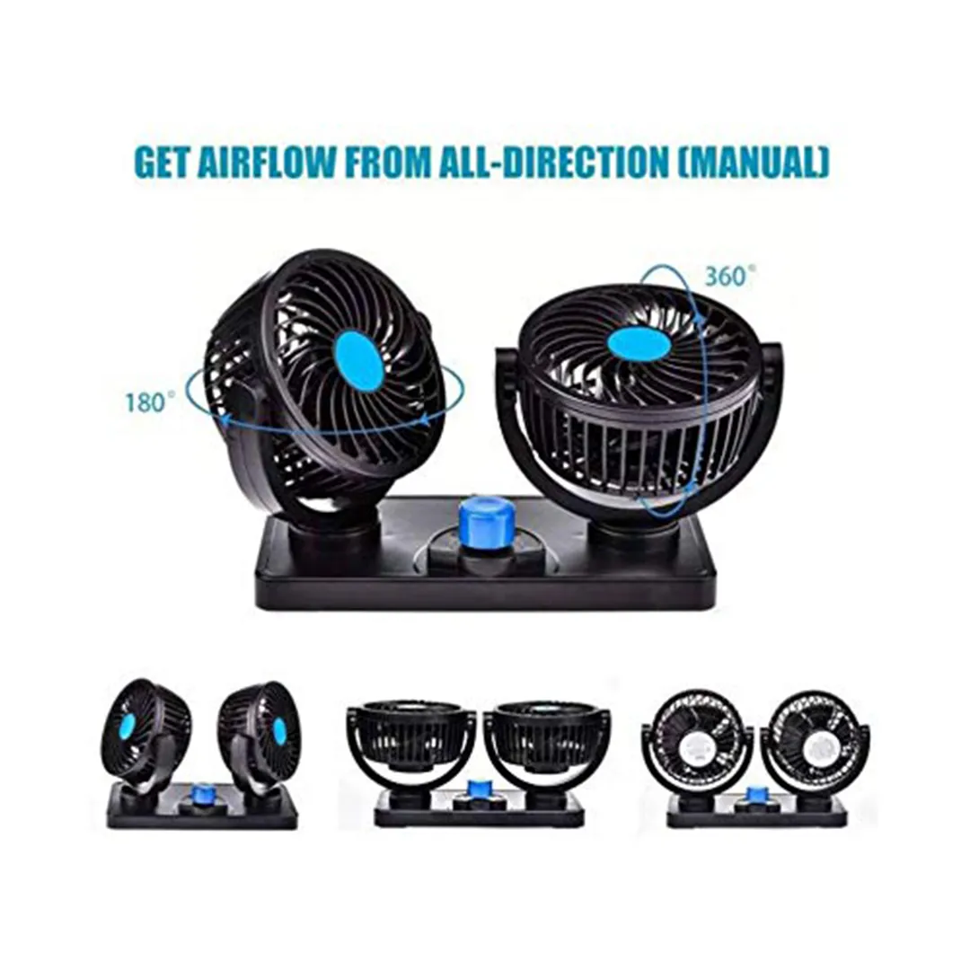 Adjustable Dual Head Car Fan