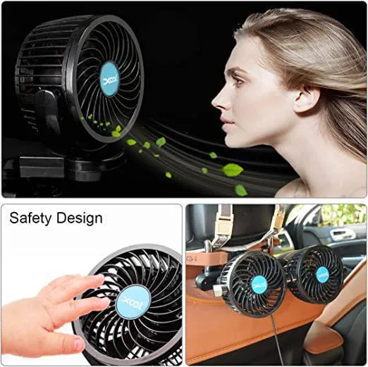 Adjustable Dual Head Car Fan