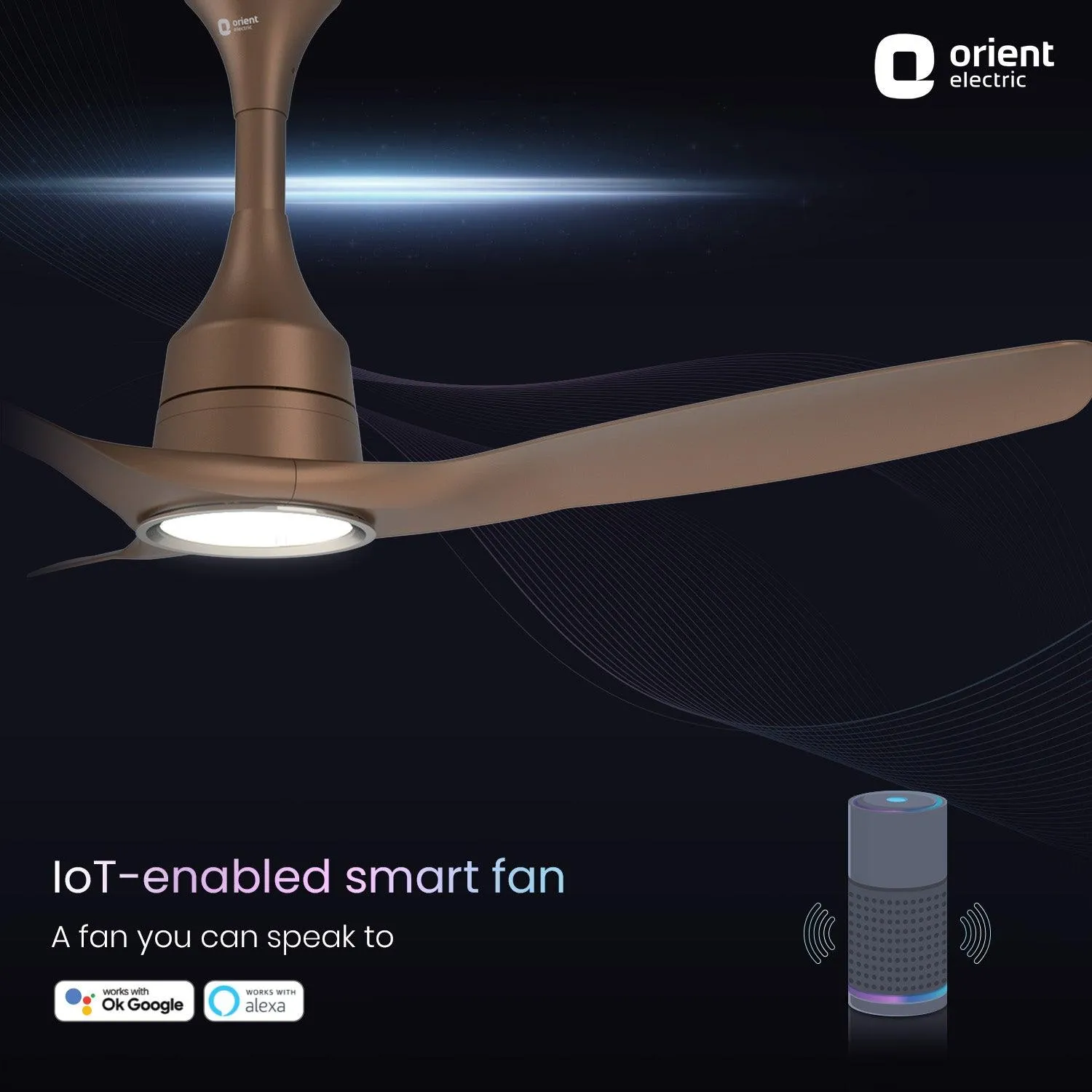 Aerosense IoT Underlight BLDC PRO Smart Ceiling Fan