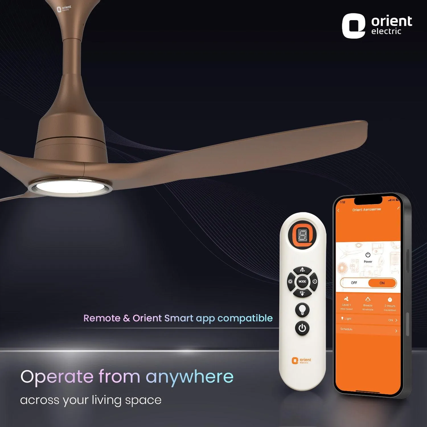 Aerosense IoT Underlight BLDC PRO Smart Ceiling Fan