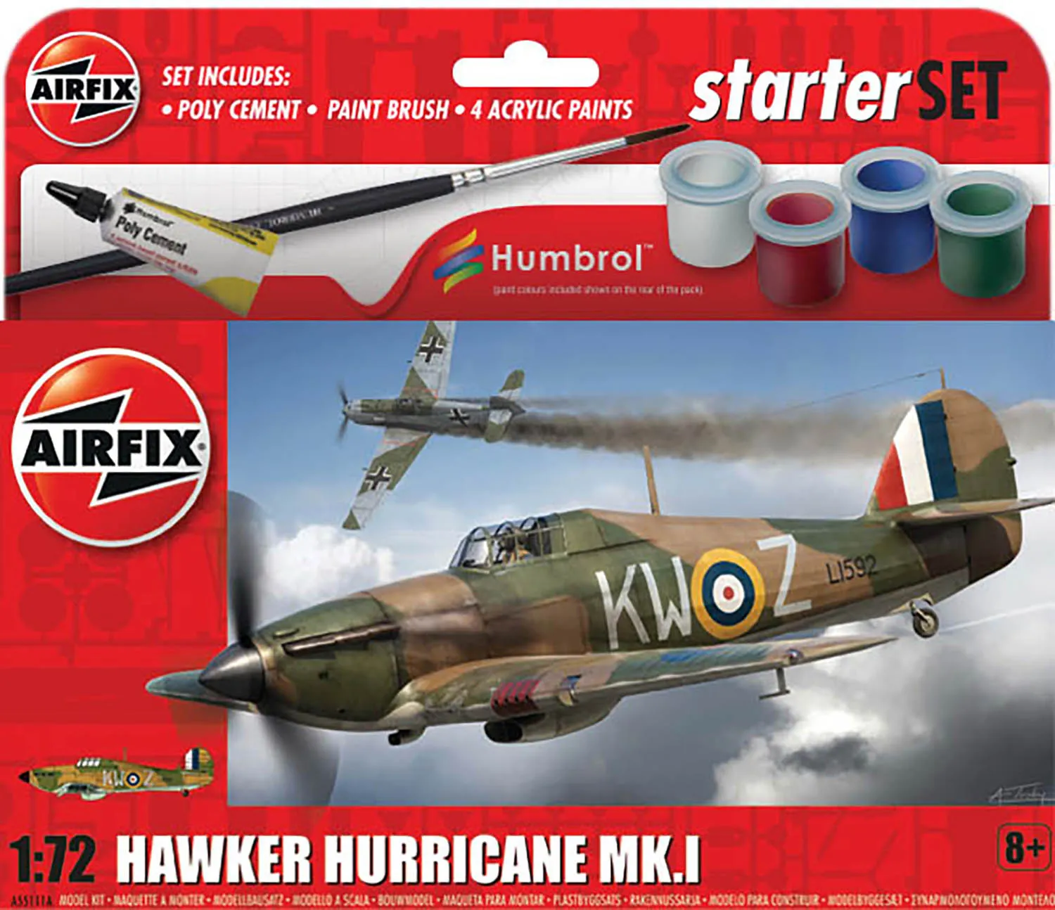 Airfix Gift Set 1/72 British Hurricane Mk.1 A55111A