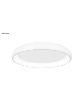 ALB Sandy White Aluminium & Acrylic Dimmable Inner Light Ring Flush Small - ID 10390