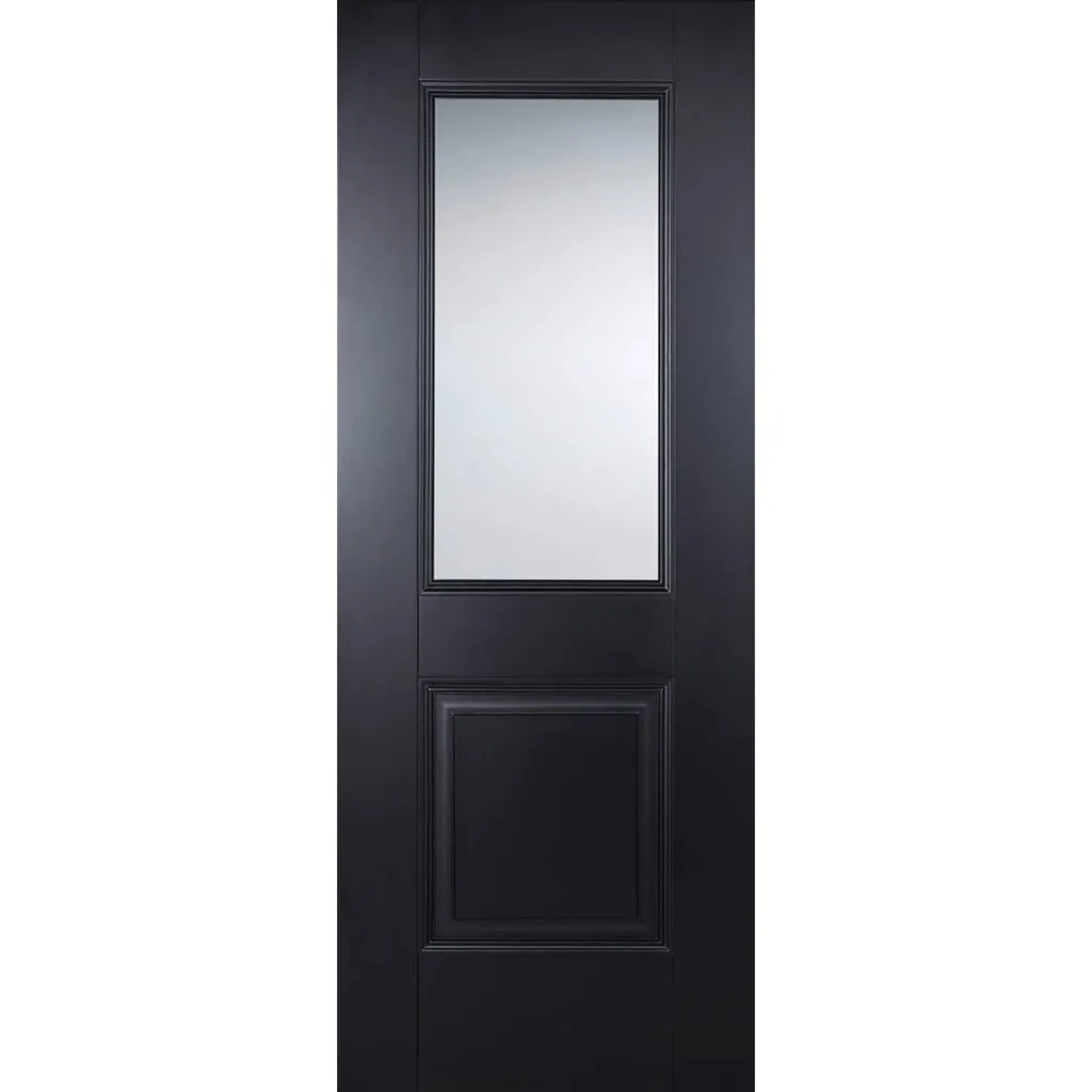 Arnhem Black Primed Single Evokit Pocket Door - Clear Glass