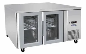 Atosa EPF3721 Glass 2 Door Cooling Fridge Table 1360 mm