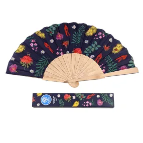 Australian Flowers | Wooden & Fabric Fan