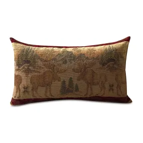 Balsam Moose Lodge Lumbar Pillow Cover 13x22