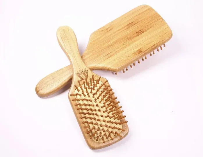 Bamboo Hair Brush Hairbrush Pneumatic Massage Comb Spherical Wooden Pins Healthy BMT03