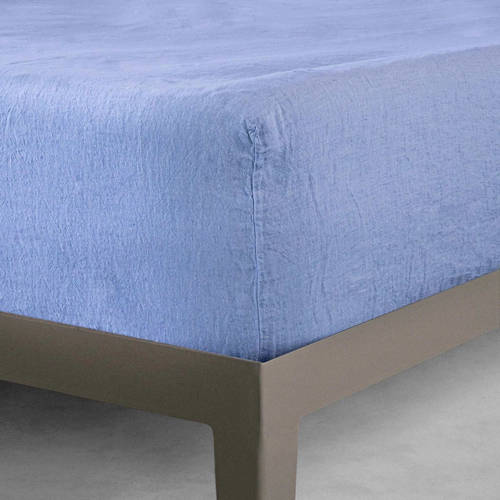 Basix Linen Fitted Sheet - Azzura