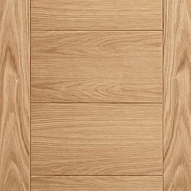 Bespoke Carini 7P Oak Flush Double Frameless Pocket Door - Prefinished