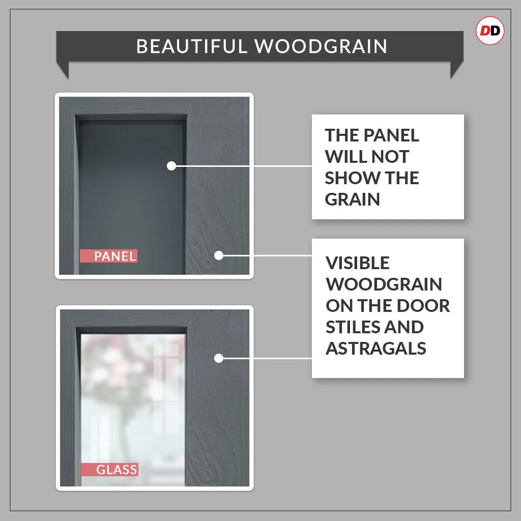 Bespoke Handmade Eco-Urban® Arran 5 Panel Double Absolute Evokit Pocket Door DD6432 - Colour Options