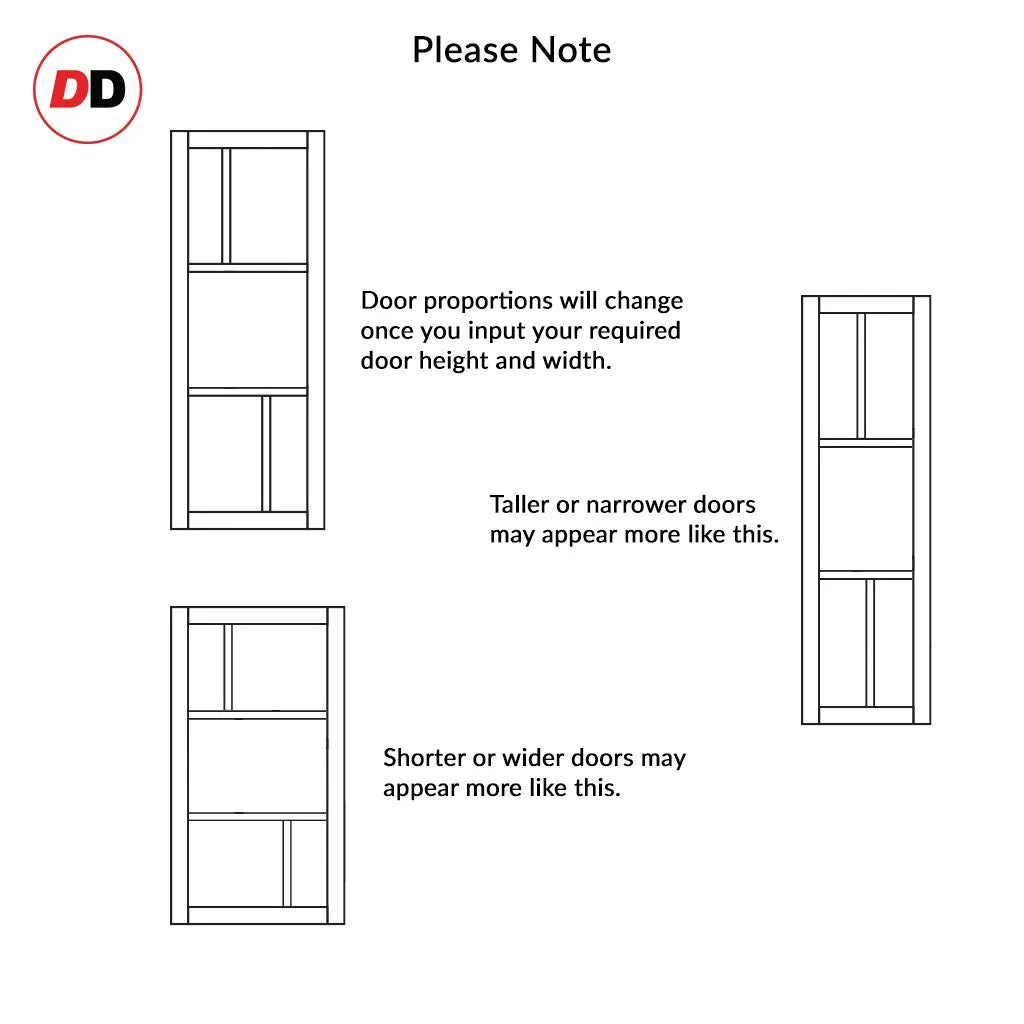 Bespoke Handmade Eco-Urban® Arran 5 Panel Double Absolute Evokit Pocket Door DD6432 - Colour Options