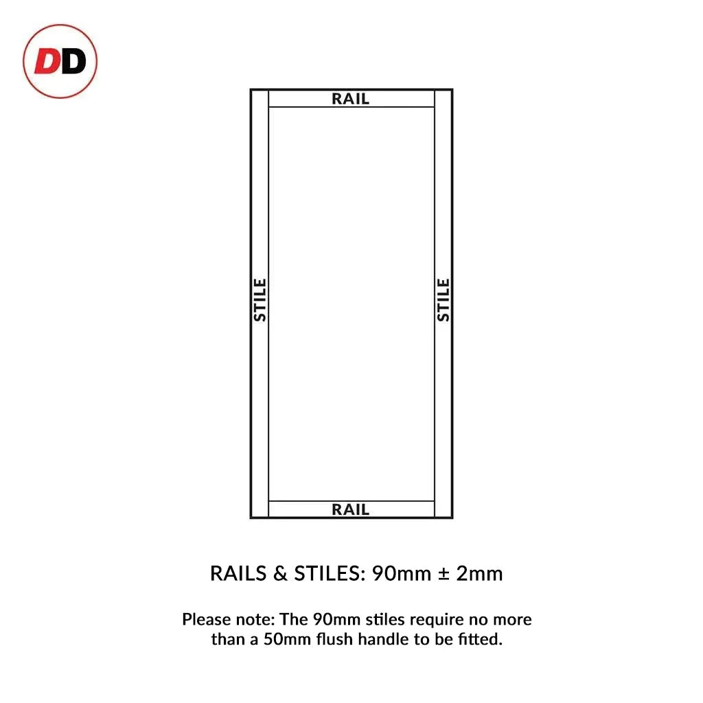 Bespoke Handmade Eco-Urban® Baltimore 1 Pane Single Evokit Pocket Door DD6301G - Clear Glass - Colour Options