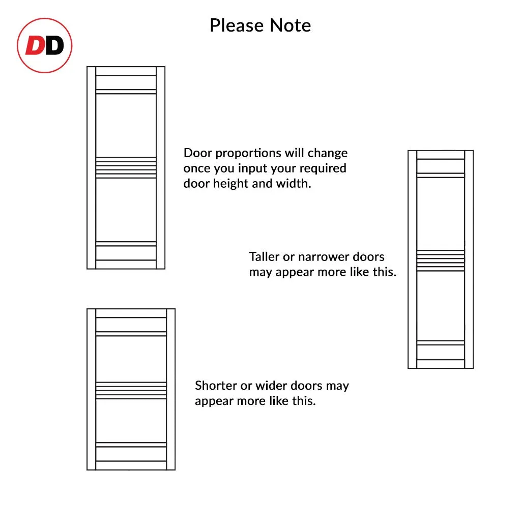 Bespoke Handmade Eco-Urban® Colorado 6 Panel Double Evokit Pocket Door DD6436 - Colour Options