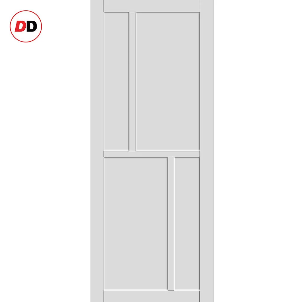 Bespoke Handmade Eco-Urban® Hampton 4 Panel Single Evokit Pocket Door DD6413 - Colour Options