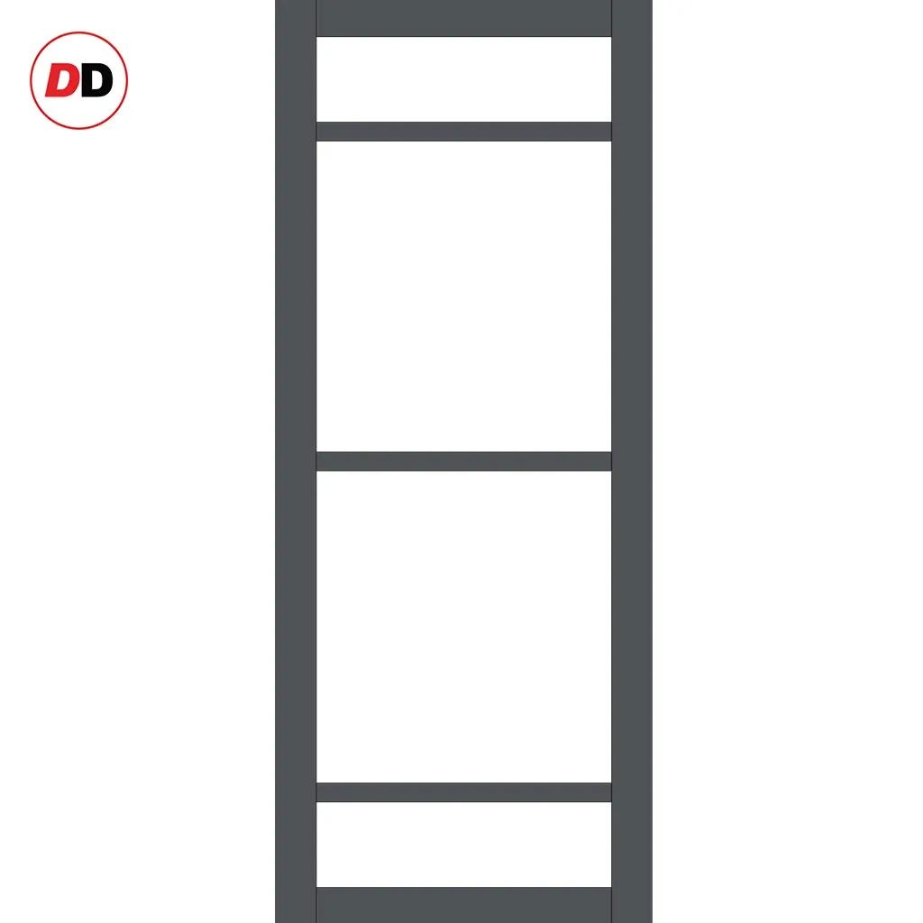 Bespoke Handmade Eco-Urban® Malvan 4 Pane Double Evokit Pocket Door DD6414SG Frosted Glass - Colour Options