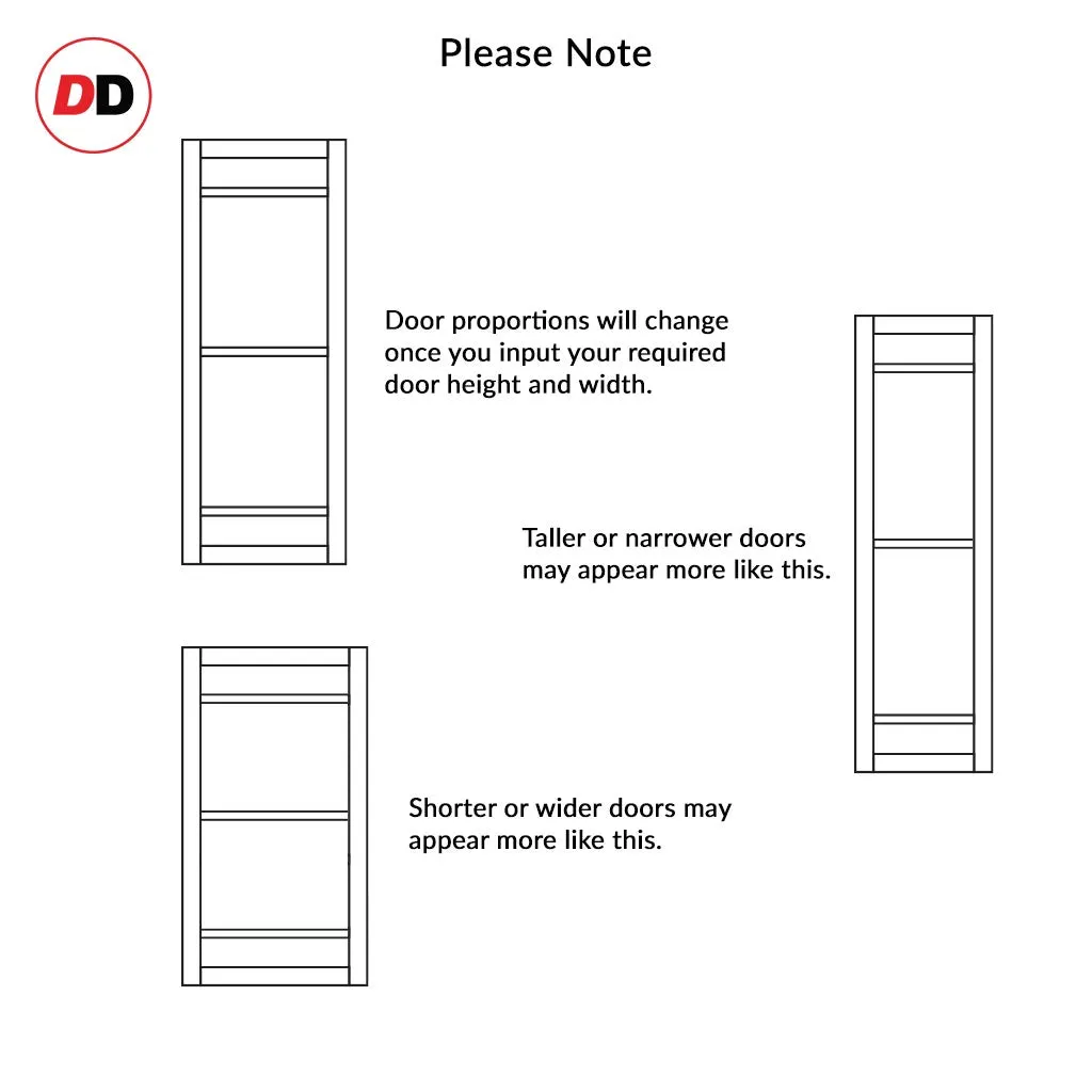 Bespoke Handmade Eco-Urban® Malvan 4 Pane Double Evokit Pocket Door DD6414SG Frosted Glass - Colour Options