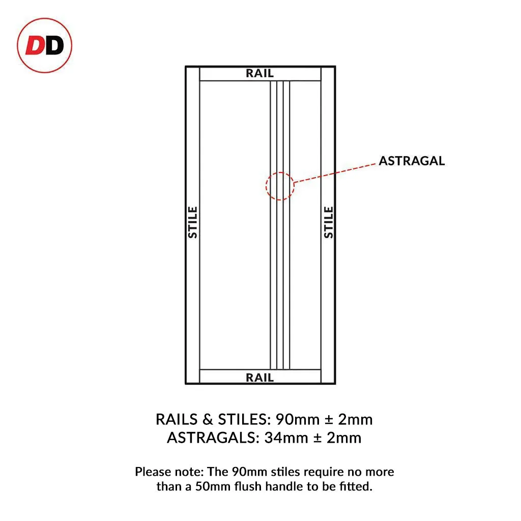 Bespoke Handmade Eco-Urban® Melville 3 Panel Single Evokit Pocket Door DD6409 - Colour Options