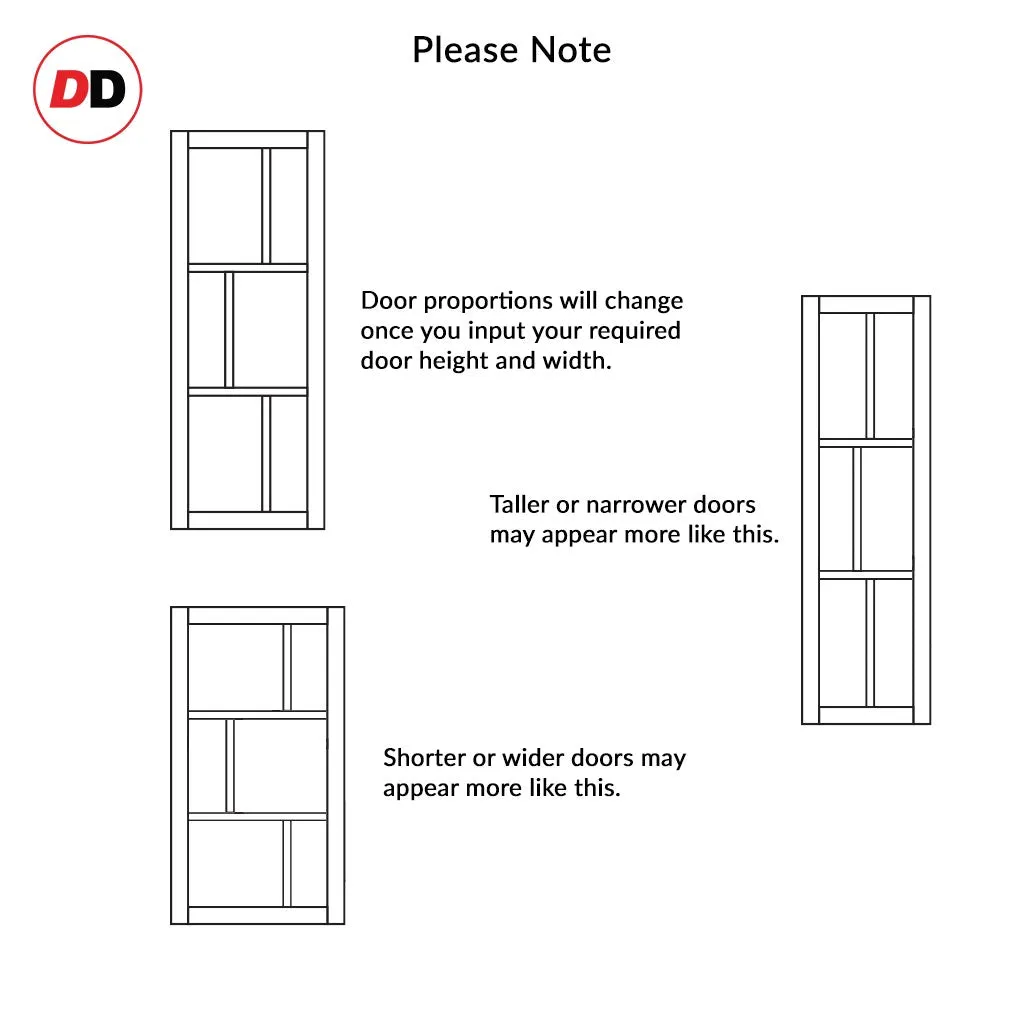 Bespoke Handmade Eco-Urban® Milan 6 Pane Single Evokit Pocket Door DD6422SG Frosted Glass - Colour Options