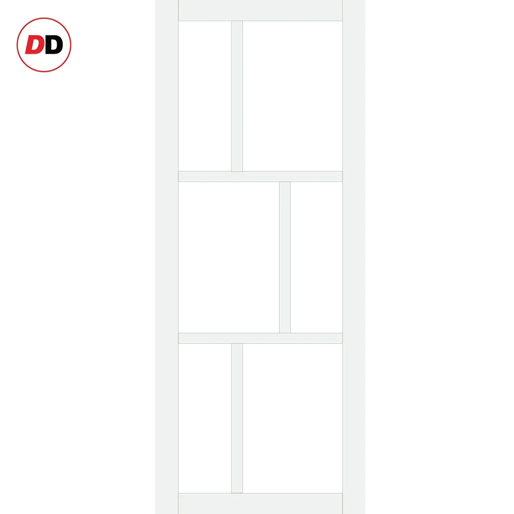 Bespoke Handmade Eco-Urban® Milan 6 Pane Single Evokit Pocket Door DD6422SG Frosted Glass - Colour Options