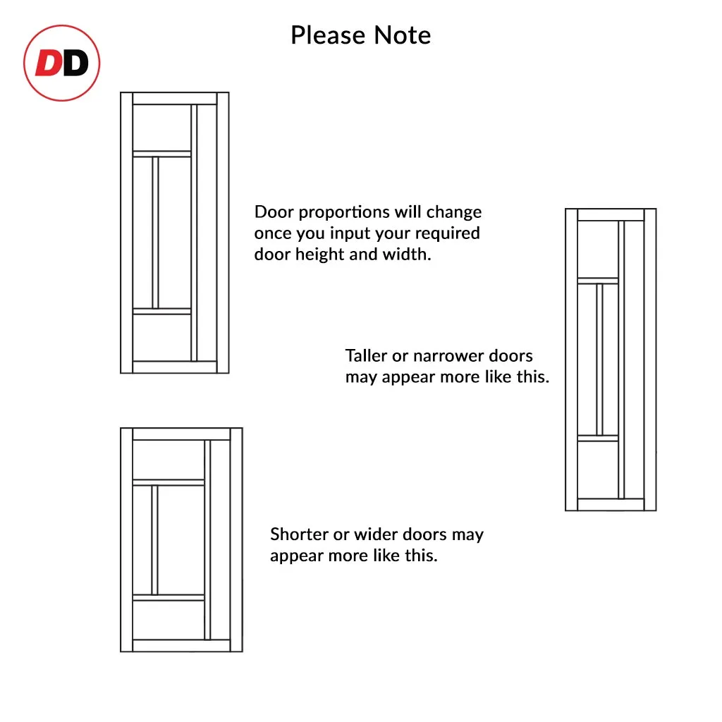 Bespoke Handmade Eco-Urban® Morningside 5 Pane Double Evokit Pocket Door DD6437G Clear Glass - Colour Options