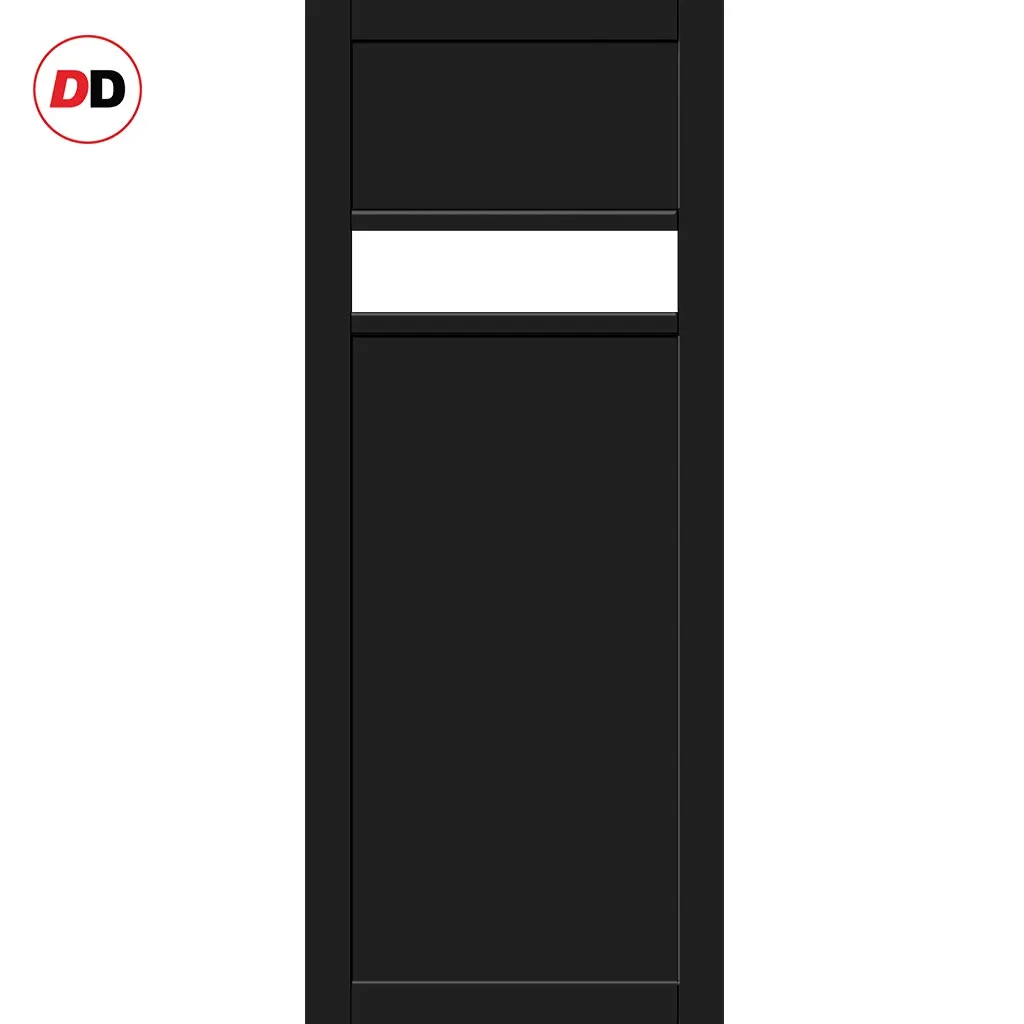 Bespoke Handmade Eco-Urban® Orkney 1 Pane 2 Panel Double Absolute Evokit Pocket Door DD6403G Clear Glass - Colour Options